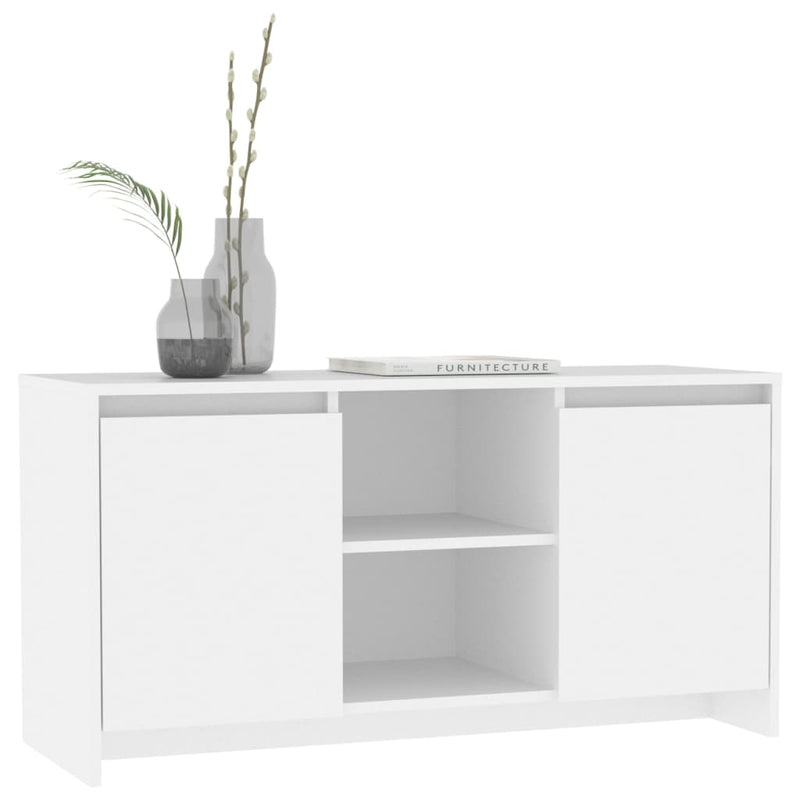TV Cabinet White 102x37.5x52.5 cm Engineered Wood Payday Deals