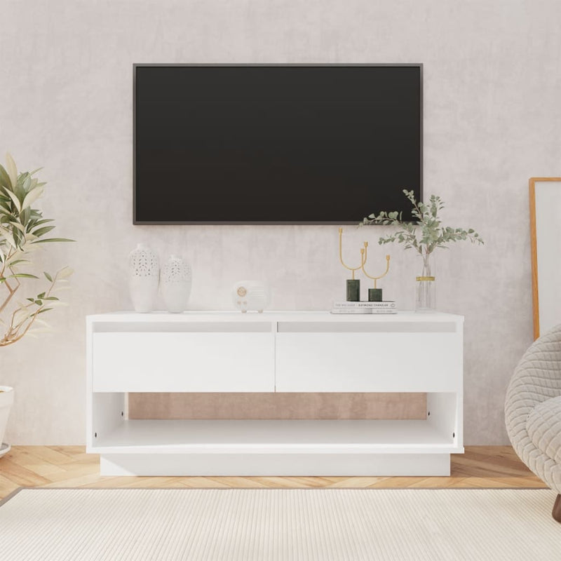 TV Cabinet White 102x41x44 cm Engineered Wood Payday Deals