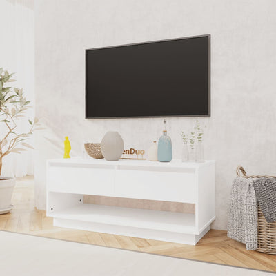 TV Cabinet White 102x41x44 cm Engineered Wood Payday Deals