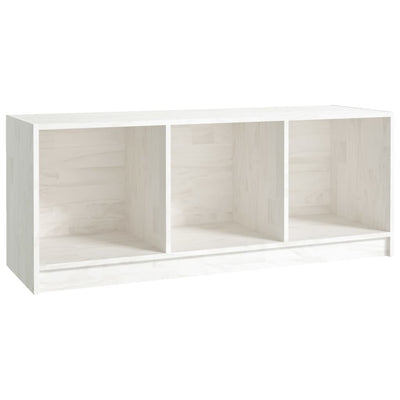 TV Cabinet White 104x33x41 cm Solid Pinewood Payday Deals