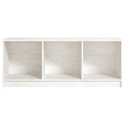TV Cabinet White 104x33x41 cm Solid Pinewood Payday Deals