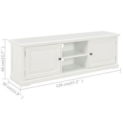 TV Cabinet White 120x30x40 cm Wood Payday Deals