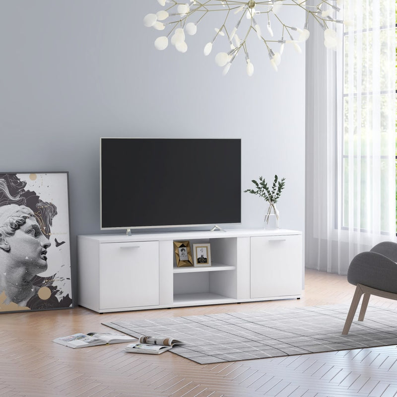 TV Cabinet White 120x34x37 cm Engineered Wood Payday Deals