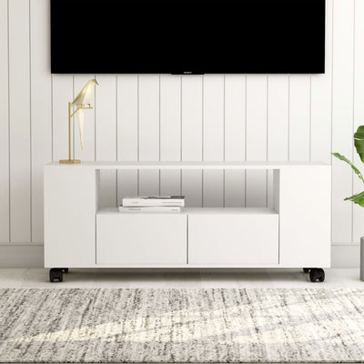 TV Cabinet White 120x35x43 cm Engineered Wood