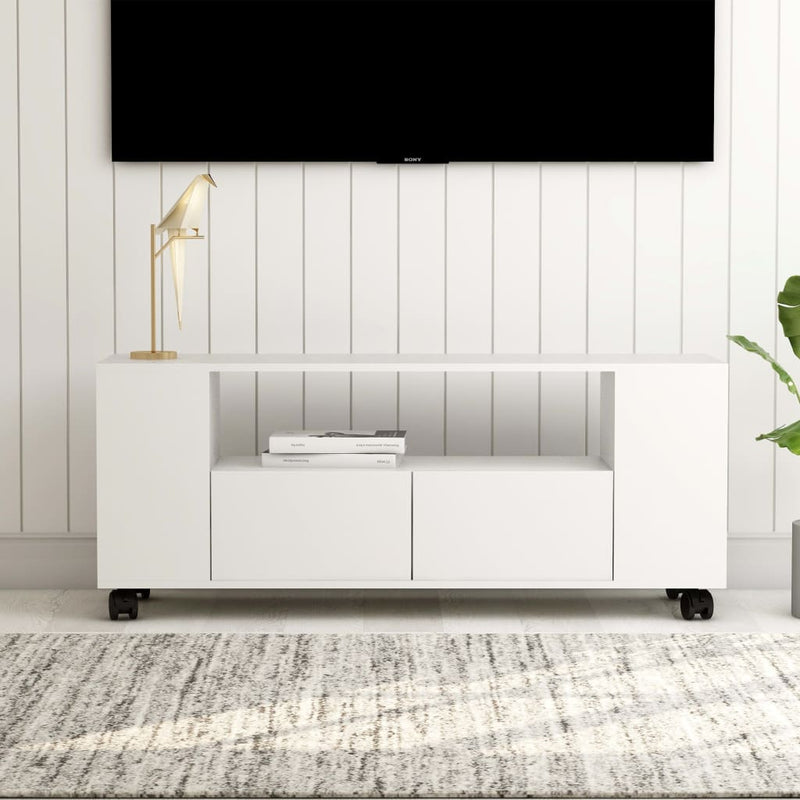 TV Cabinet White 120x35x43 cm Engineered Wood Payday Deals