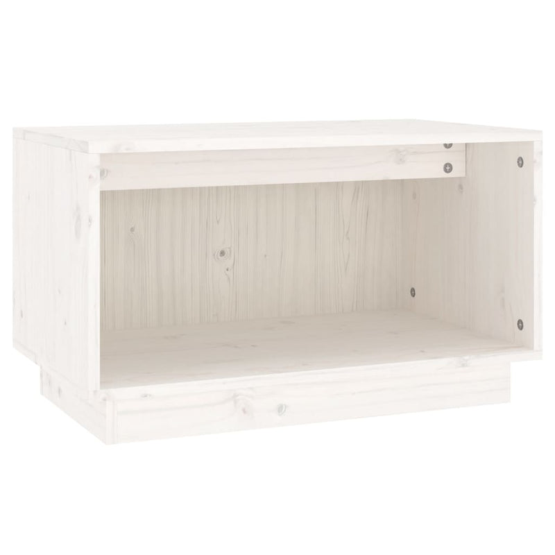 TV Cabinet White 60x35x35 cm Solid Wood Pine Payday Deals