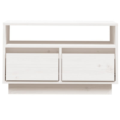 TV Cabinet White 60x35x37 cm Solid Wood Pine Payday Deals