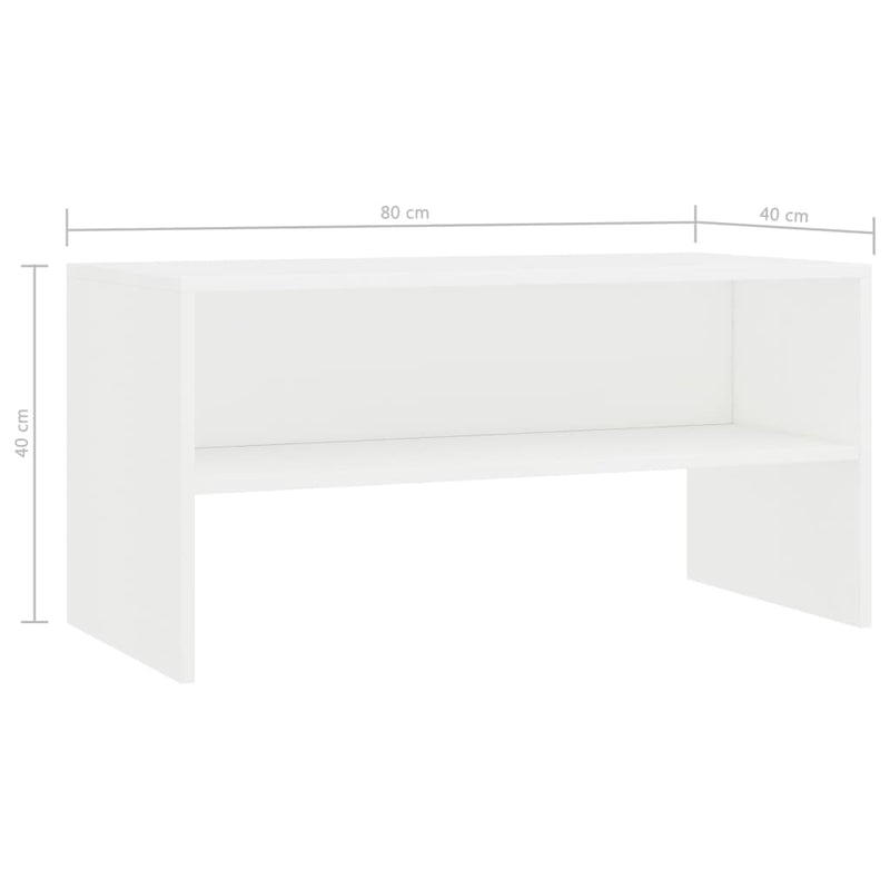 TV Cabinet White 80x40x40 cm Engineered Wood Payday Deals