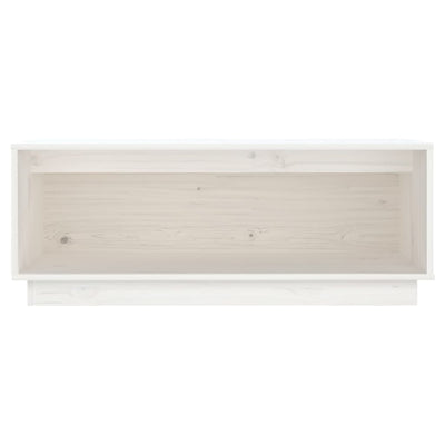 TV Cabinet White 90x35x35 cm Solid Wood Pine Payday Deals