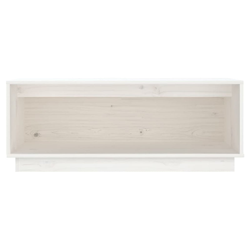 TV Cabinet White 90x35x35 cm Solid Wood Pine Payday Deals