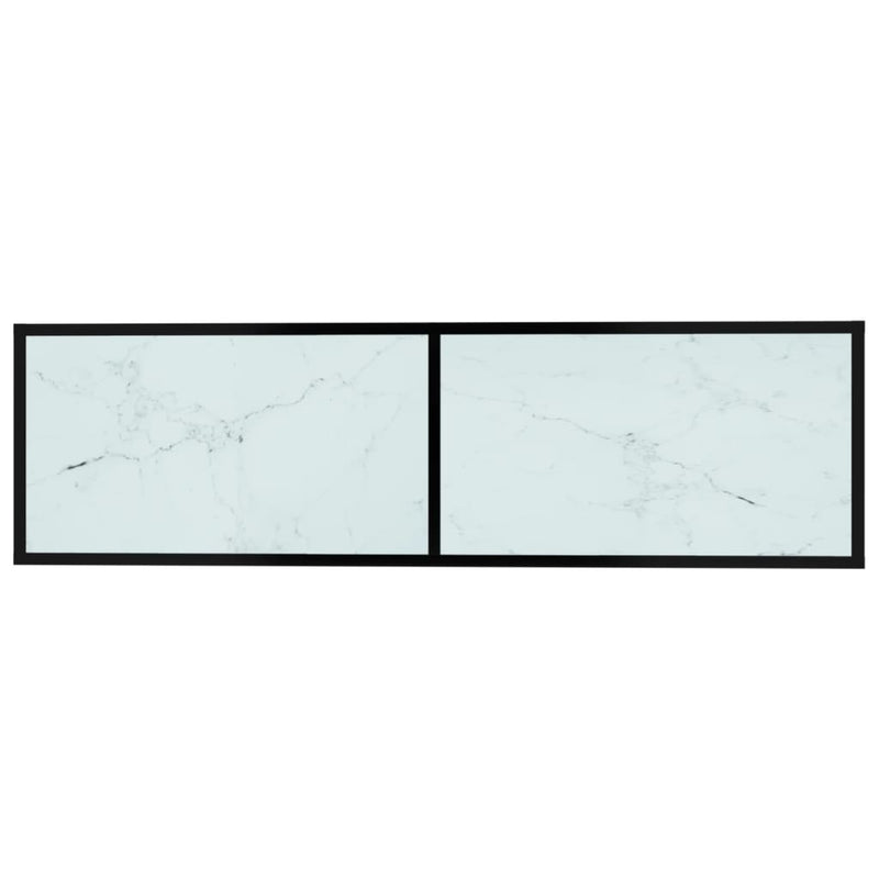 TV Cabinet White Marble 140x40x40.5 cm Tempered Glass Payday Deals