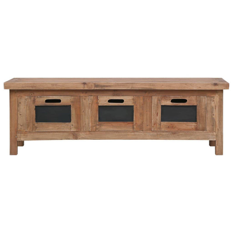 TV Cabinet with 3 Drawers 120x30x40 cm Solid Mahogany Wood Payday Deals
