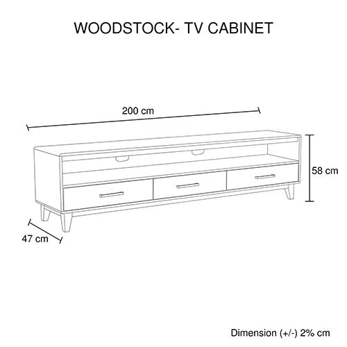 TV Cabinet with 3 Storage Drawers with Shelf in Wooden Entertainment Unit in Light Brown Colour Payday Deals