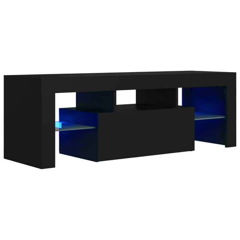 TV Cabinet with LED Lights Black 120x35x40 cm Payday Deals