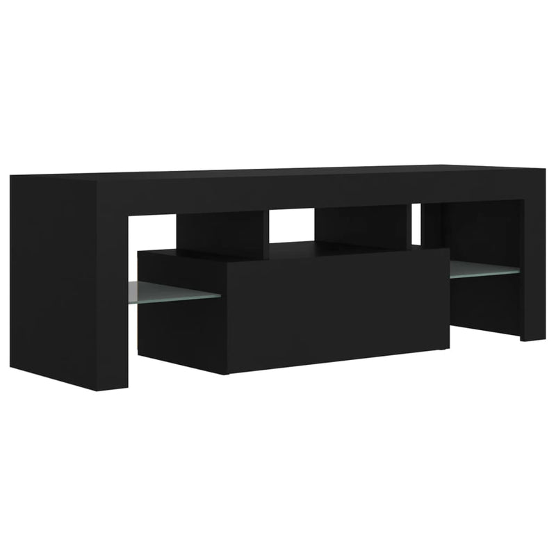 TV Cabinet with LED Lights Black 120x35x40 cm Payday Deals