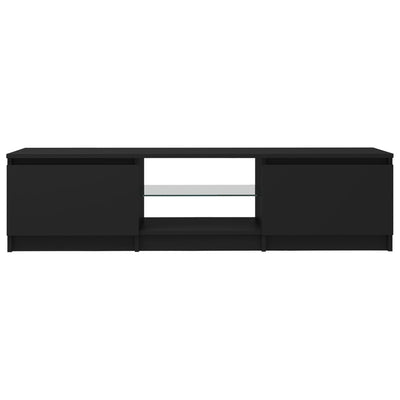 TV Cabinet with LED Lights Black 140x40x35.5 cm Payday Deals