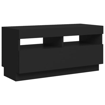 TV Cabinet with LED Lights Black 80x35x40 cm Payday Deals