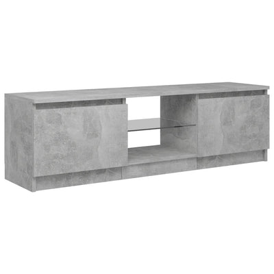 TV Cabinet with LED Lights Concrete Grey 120x30x35.5 cm Payday Deals