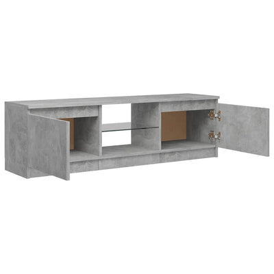 TV Cabinet with LED Lights Concrete Grey 120x30x35.5 cm Payday Deals