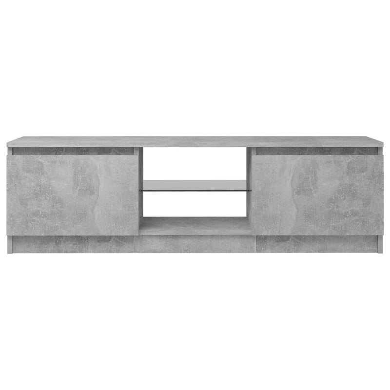 TV Cabinet with LED Lights Concrete Grey 120x30x35.5 cm Payday Deals