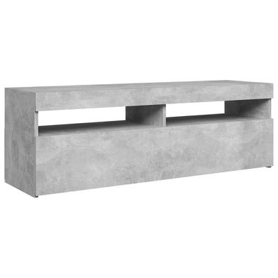 TV Cabinet with LED Lights Concrete Grey 120x35x40 cm Payday Deals