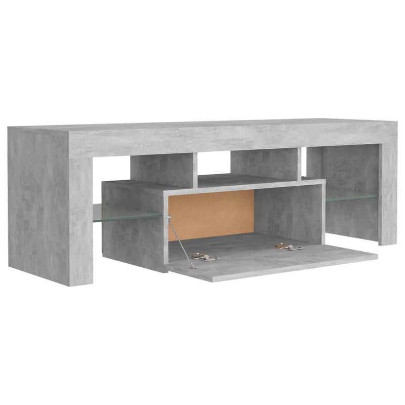 TV Cabinet with LED Lights Concrete Grey 120x35x40 cm Payday Deals