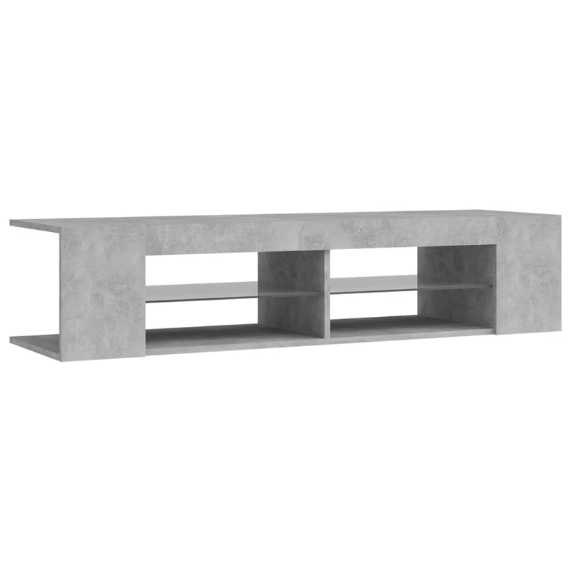 TV Cabinet with LED Lights Concrete Grey 135x39x30 cm Payday Deals