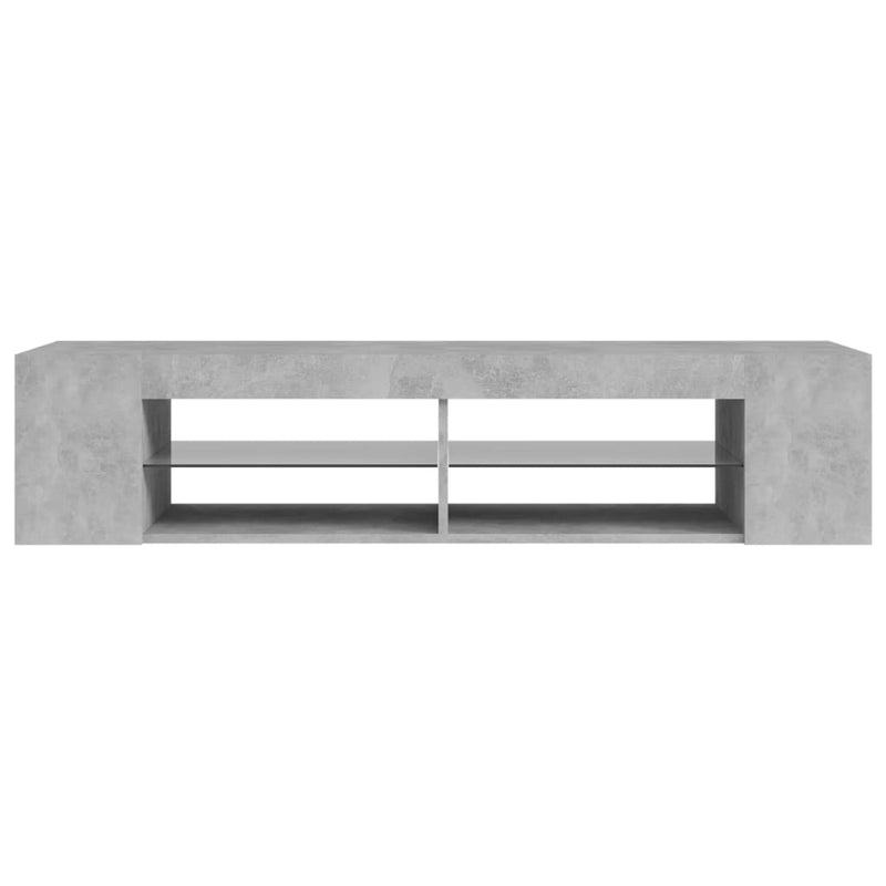 TV Cabinet with LED Lights Concrete Grey 135x39x30 cm Payday Deals