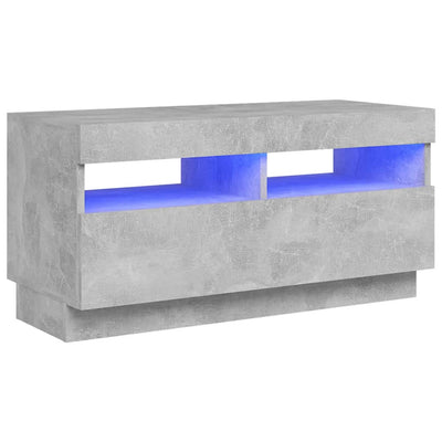 TV Cabinet with LED Lights Concrete Grey 80x35x40 cm Payday Deals