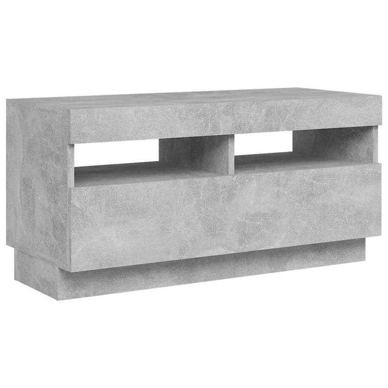 TV Cabinet with LED Lights Concrete Grey 80x35x40 cm Payday Deals