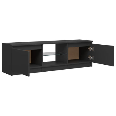 TV Cabinet with LED Lights Grey 120x30x35.5 cm Payday Deals