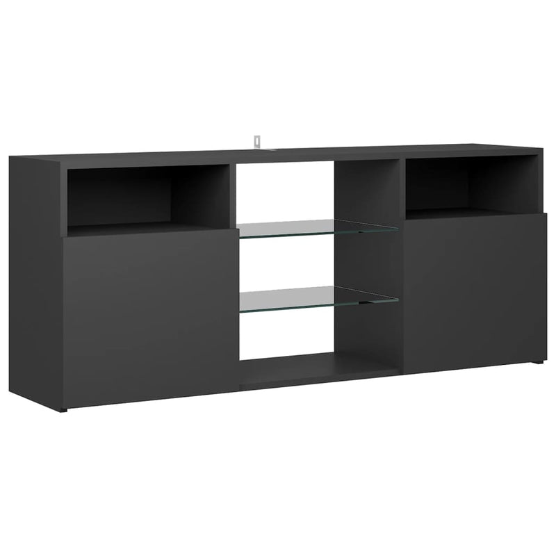 TV Cabinet with LED Lights Grey 120x30x50 cm Payday Deals