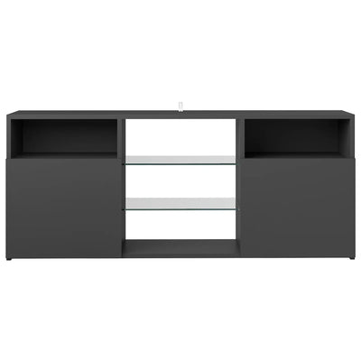 TV Cabinet with LED Lights Grey 120x30x50 cm Payday Deals