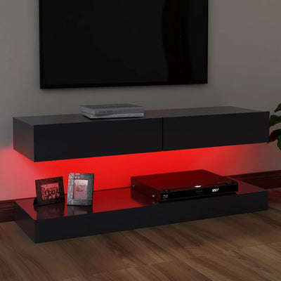 TV Cabinet with LED Lights Grey 120x35 cm Payday Deals