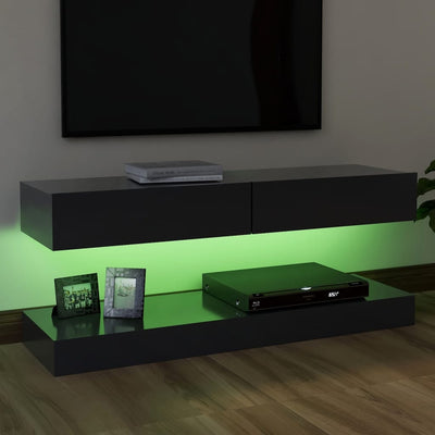 TV Cabinet with LED Lights Grey 120x35 cm Payday Deals