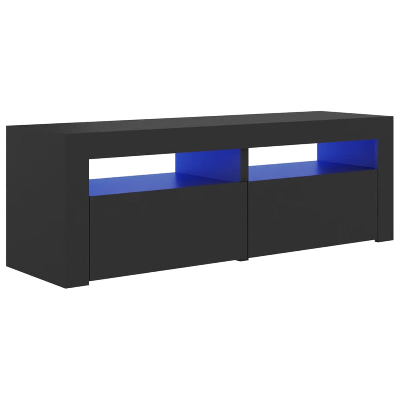 TV Cabinet with LED Lights Grey 120x35x40 cm Payday Deals