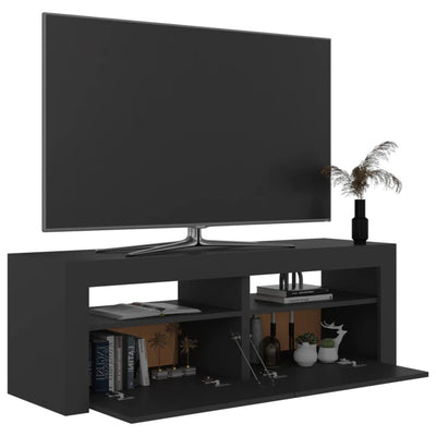 TV Cabinet with LED Lights Grey 120x35x40 cm Payday Deals