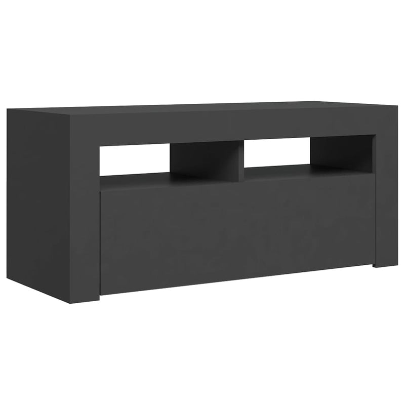 TV Cabinet with LED Lights Grey 90x35x40 cm Payday Deals