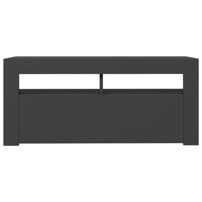 TV Cabinet with LED Lights Grey 90x35x40 cm Payday Deals