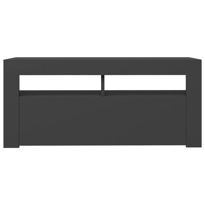 TV Cabinet with LED Lights Grey 90x35x40 cm Payday Deals