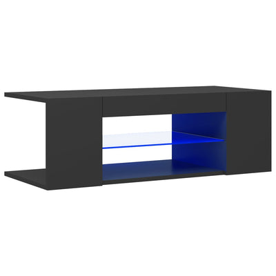 TV Cabinet with LED Lights Grey 90x39x30 cm Payday Deals