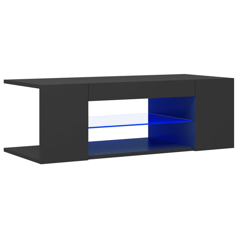 TV Cabinet with LED Lights Grey 90x39x30 cm Payday Deals