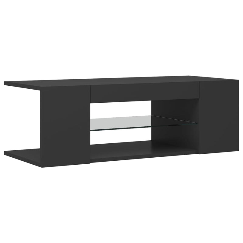 TV Cabinet with LED Lights Grey 90x39x30 cm Payday Deals