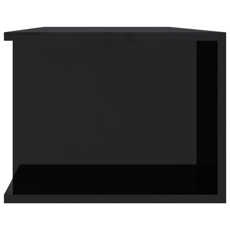 TV Cabinet with LED Lights High Gloss Black 135x39x30 cm Payday Deals