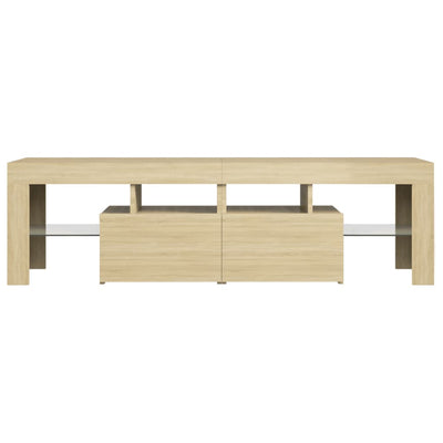 TV Cabinet with LED Lights Sonoma Oak 140x36.5x40 cm Payday Deals