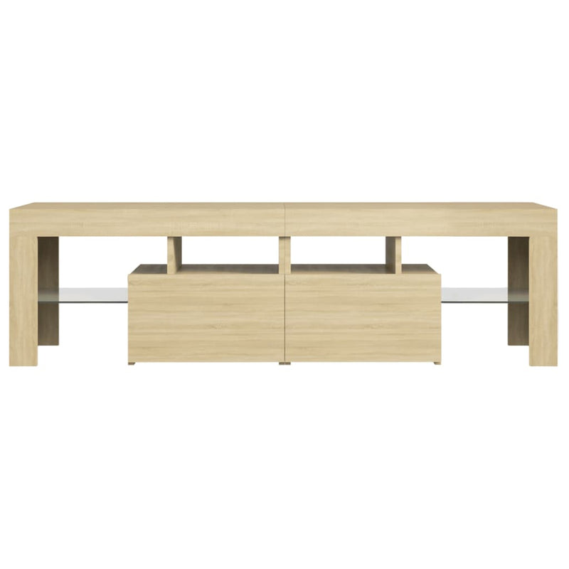 TV Cabinet with LED Lights Sonoma Oak 140x36.5x40 cm Payday Deals