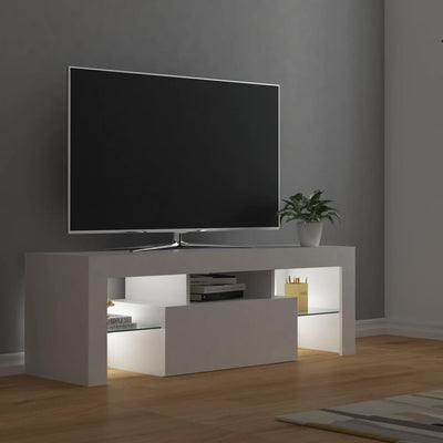 TV Cabinet with LED Lights White 120x35x40 cm Payday Deals