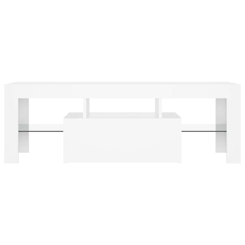 TV Cabinet with LED Lights White 120x35x40 cm Payday Deals