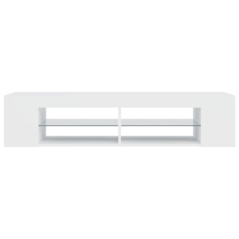 TV Cabinet with LED Lights White 135x39x30 cm Payday Deals