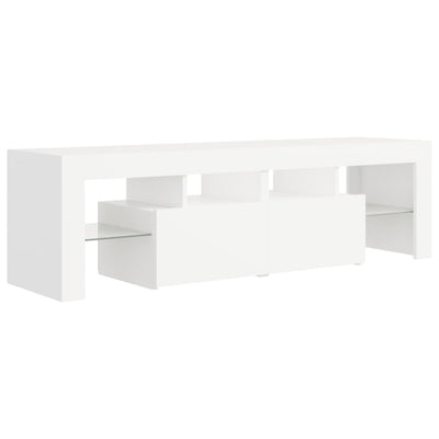 TV Cabinet with LED Lights White 140x36.5x40 cm Payday Deals